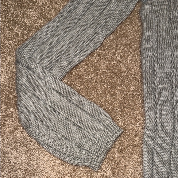 Calvin Klein Gray Ribbed Turtleneck Sweater - small - Picture 3 of 4